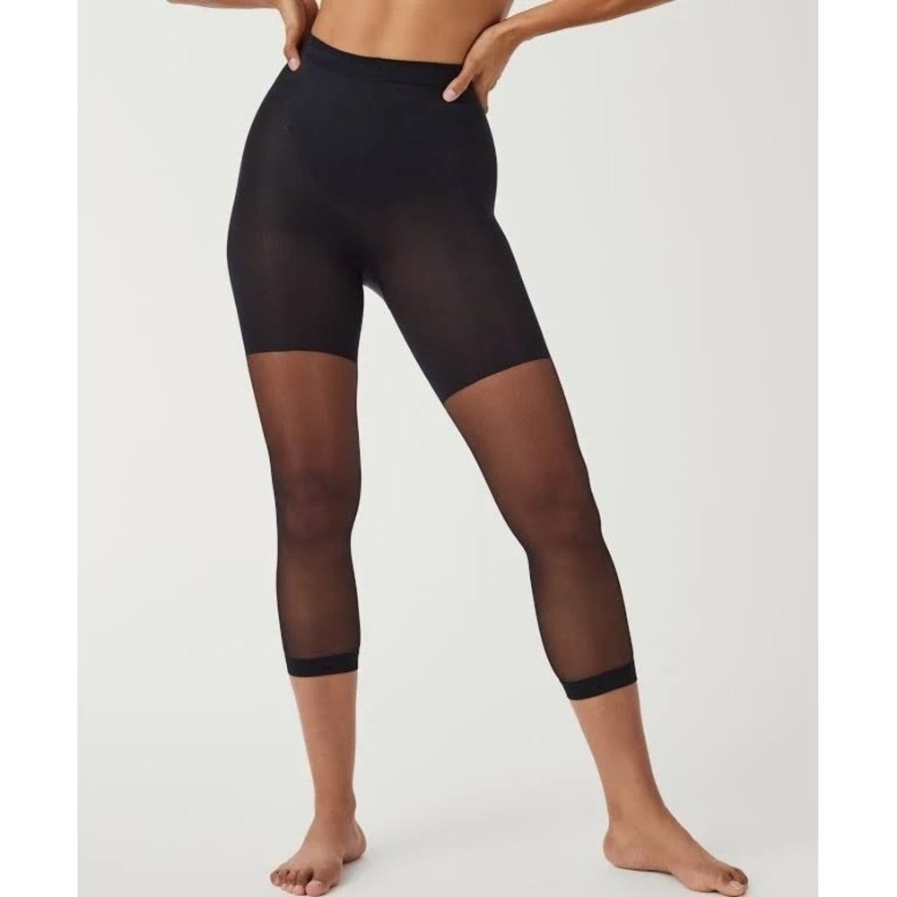 Y2K SPANX SARA BLAKELY Original Footless Bodyshaping Pantyhose Control Black A S